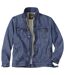 Men's Blue Sherpa-Lined Denim Jacket