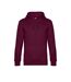 Mens King Hooded Sweater Cerise Foncée B&C-1