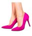 Womens/ladies leah suede high heel pumps hot pink Where´s That From