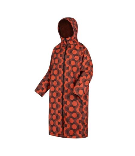 Peignoir À Langer Imperméable Motif/style Fleurs Orla Kiely Femme Rouge Rouge Brûlé Regatta