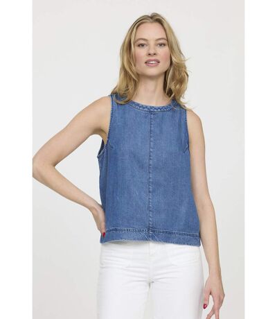 Blouse sans manches tencel cropped AJUN