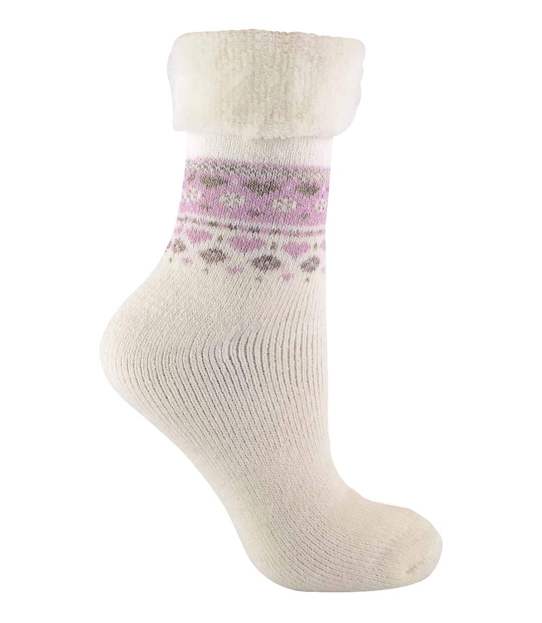 Chaussettes de Lit Femme Laine Chaudes avec Motif-1