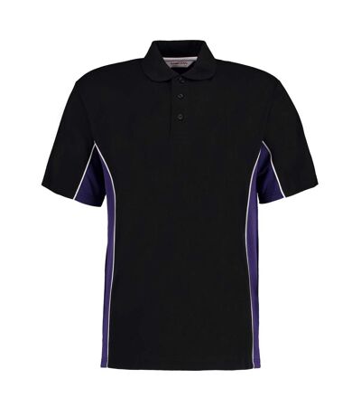 GAMEGEAR Mens Track Classic Polo Shirt (Black/Purple/White)