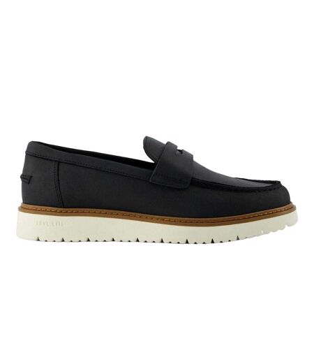 Mens Navi Trvl Lite Havana Leather Loafers Black Toms