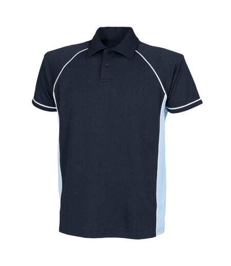 Polo Performance Homme Bleu Marine Ciel Blanc Finden & Hales