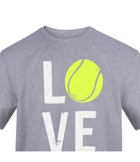 Mens Love Tennis T-shirt Grey AWD