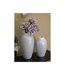 Vase Déco en Résine Wave 43cm Blanc-5
