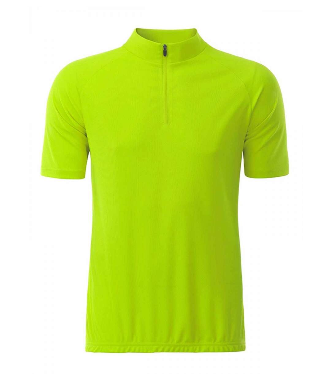 maillot cycliste zippé - HOMME - JN512 - jaune vif-1