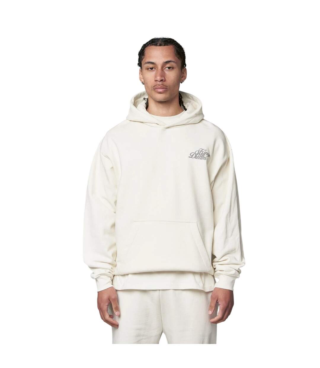 Mens Studio Script Back Print Hoodie Off White Kings Will Dream-2