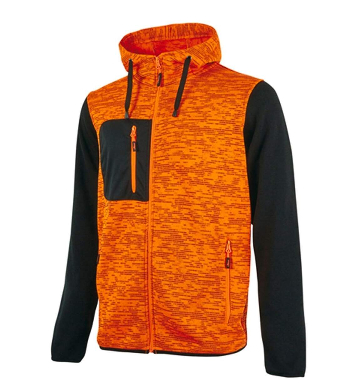 Gilet sweat de travail zippé - Homme - UPEY174 - orange fluo-2