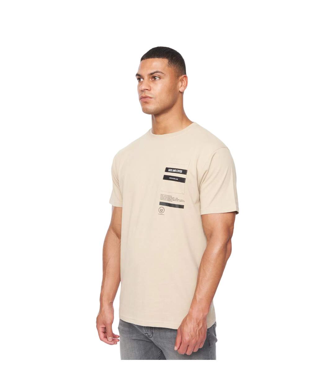 T-shirt heningys homme gris clair Duck and Cover