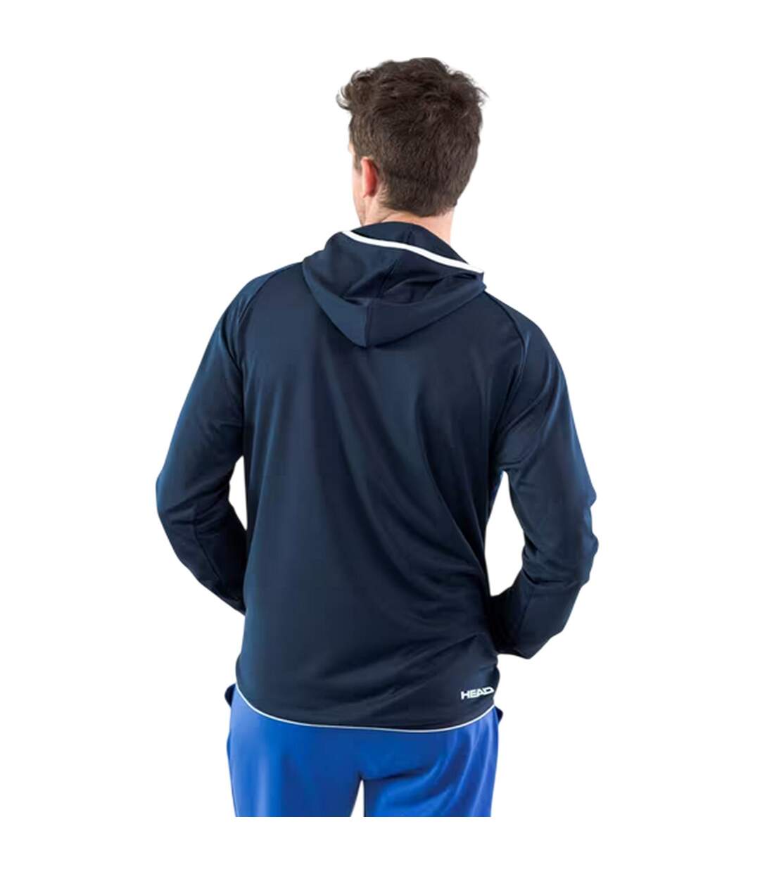 Sweat Manches Raglan Motif/style Géométrique Homme Bleu Head-4