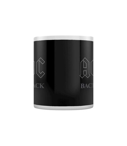 AC/DC - Mug BACK IN BLACK (Blanc / Noir) (Taille unique) - UTPM1714