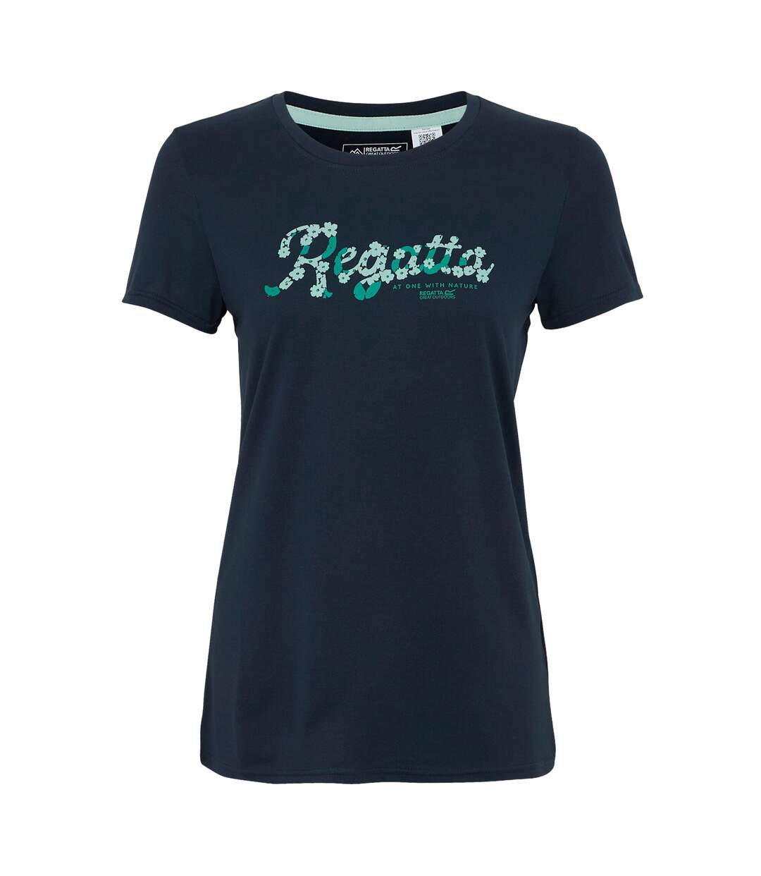 T-shirt Extensible Motif/style Fleurs Fingal Femme Bleu Marine Imprimé Regatta-2