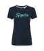 T-shirt Extensible Motif/style Fleurs Fingal Femme Bleu Marine Imprimé Regatta-2