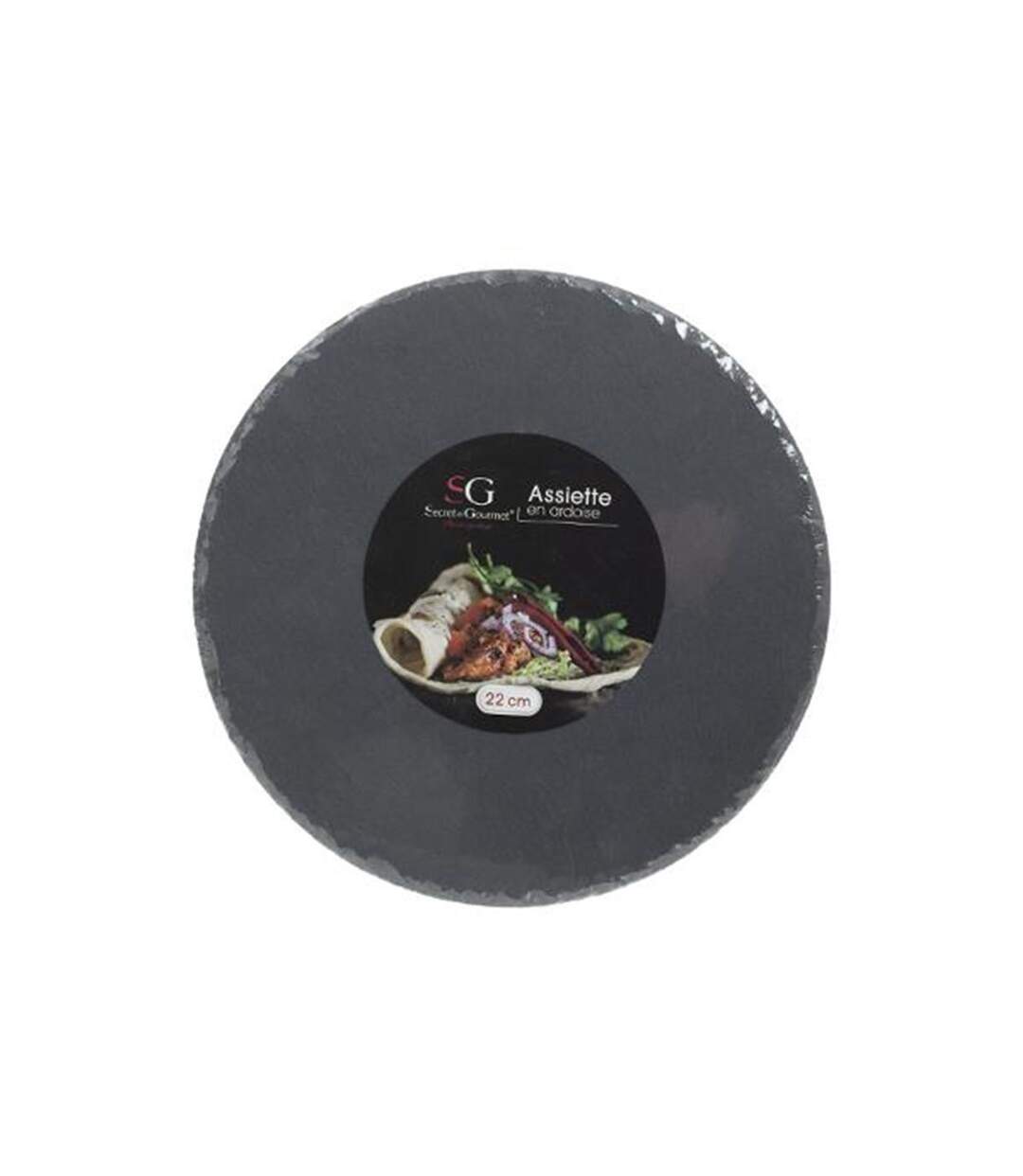 Lot de 6 Assiettes à Dessert Ardoise 22cm Gris-3