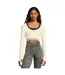 Womens/ladies Project Rock Long-sleeved T-shirt Brown Under Armour-4