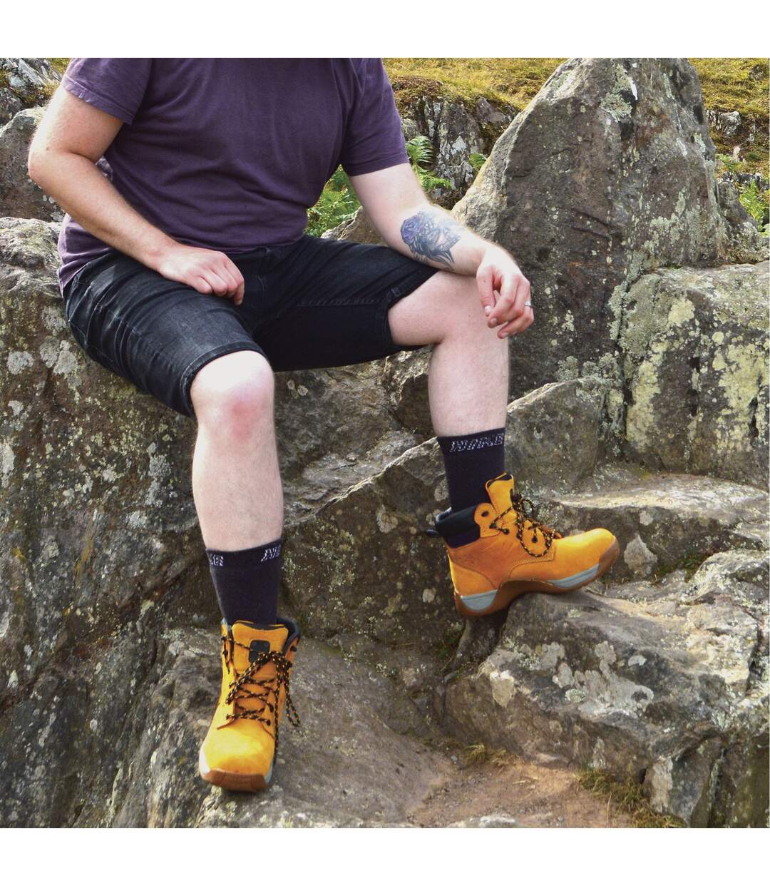 6 Pack Mens Soft Breathable Cotton Hiking Socks for Summer-5