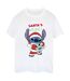 Disney Womens/Ladies Lilo & Stitch Santa's Here - T-shirt boyfriend en coton (Blanc) - UTBI30565-1