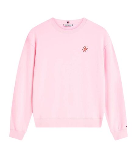 Sweat Motif/style Texte Femme Rose Tommy Hilfiger