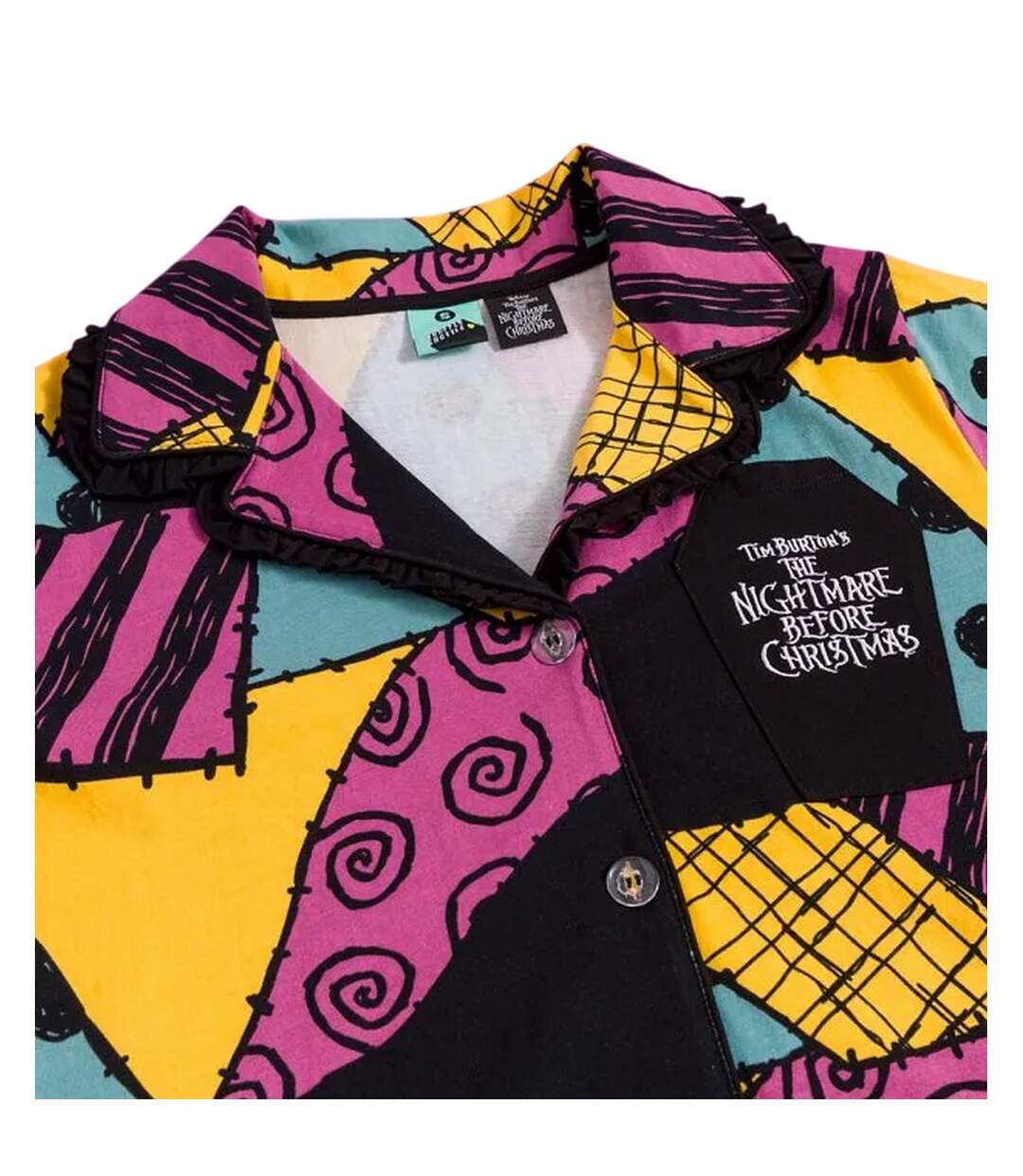 Womens/ladies Sally Short Pyjama Set Multicoloured The Nightmare Before Christmas-3