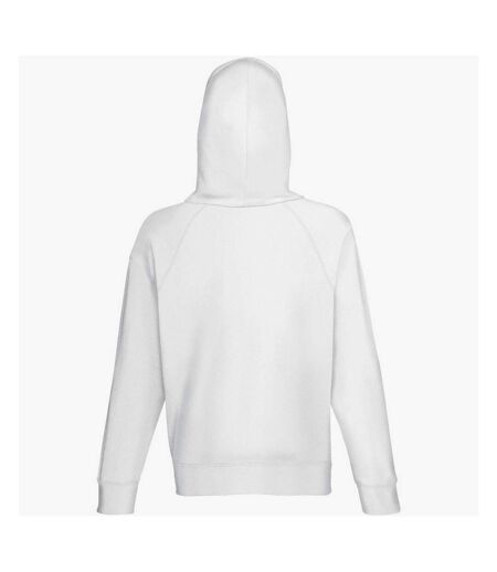 Fruit Of The Loom Mens Lightweight Hooded Sweatshirt / Hoodie (240 GSM) (White)