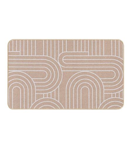 Tapis Déco Imprimé Modul 45x75cm Naturel & Blanc
