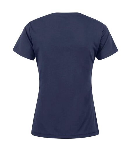 Womens/ladies Manzanita Round Neck Fitted T-shirt Dark Navy Cutter & Buck