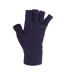 FLOSO Ladies/Womens Winter Fingerless Gloves (Navy)
