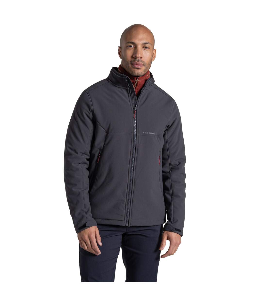Veste Softshell Unie À Col Montant Selside Homme Anthracite Craghoppers-1
