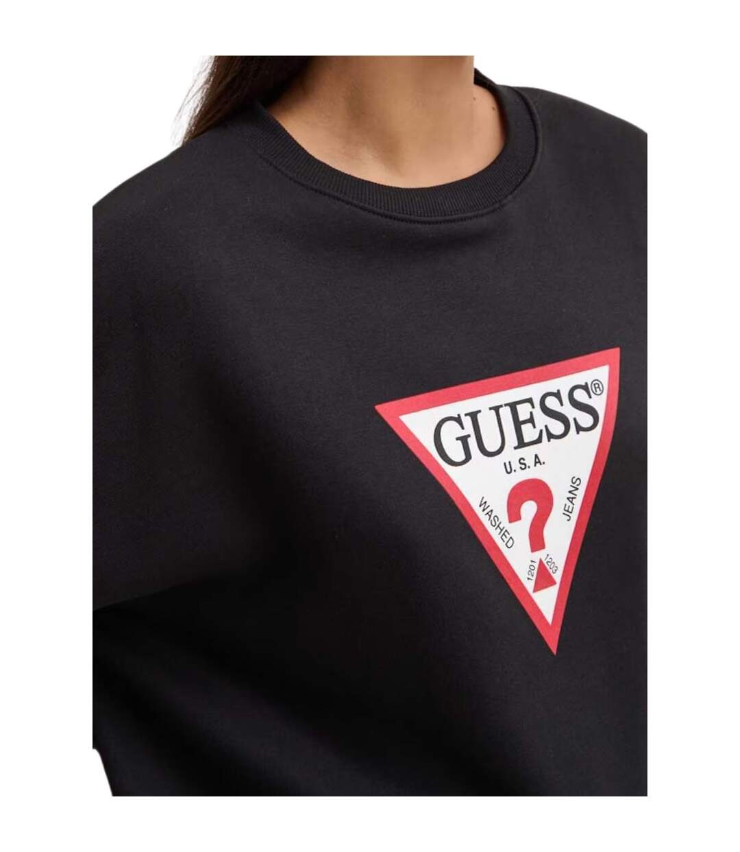 Sweat Motif/style Triangle Femme Noir Guess-3
