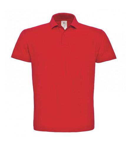 B&C ID.001 Unisex Adults Short Sleeve Polo Shirt (Red) - UTBC1285
