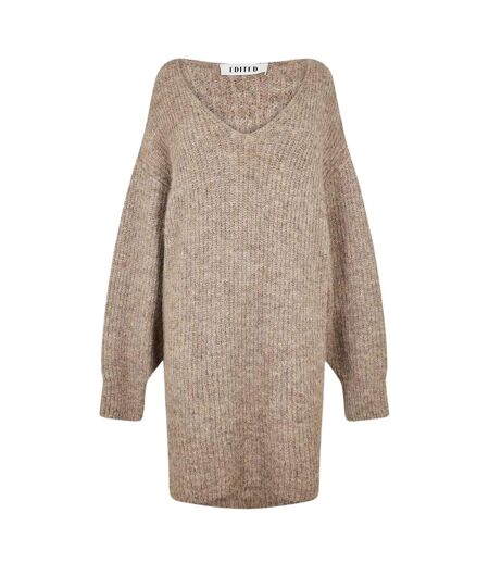 Robe Pull Femme Taupe Edited