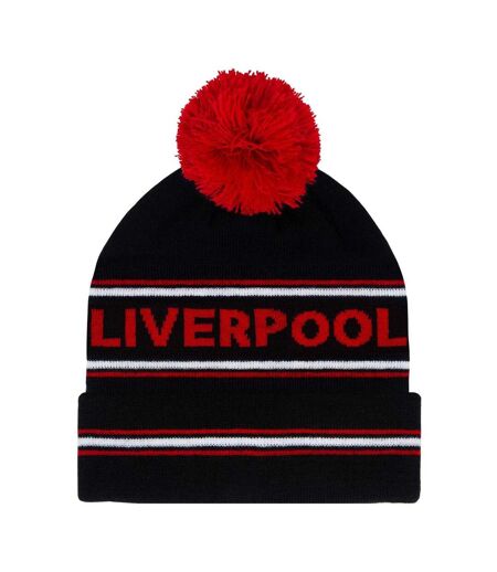 Bonnet Motif/style Texte Liverpool Noir Fan Originals