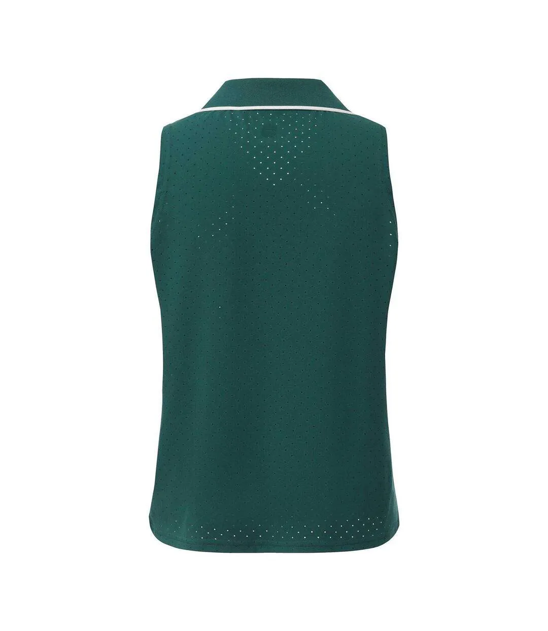 Womens/ladies Sleeveless Polo Shirt Green Slazenger-2