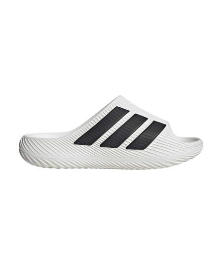 Mens Adilette Shower Rubber Sliders White Black Adidas