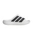 Mens Adilette Shower Rubber Sliders White Black Adidas-4