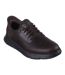 Mens Garza Gervin Leather Oxford Shoes Chocolate Skechers-1