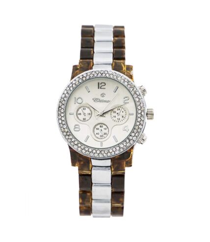 Montre Femme Ecailles Tortue Strass CHTIME