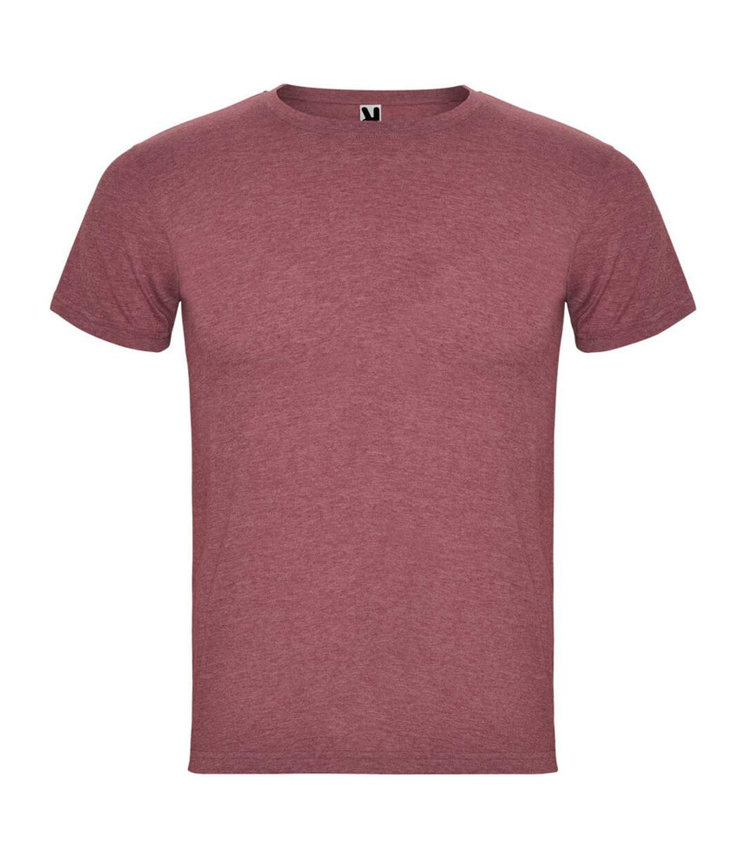 Mens fox heather short-sleeved t-shirt garnet Roly-1