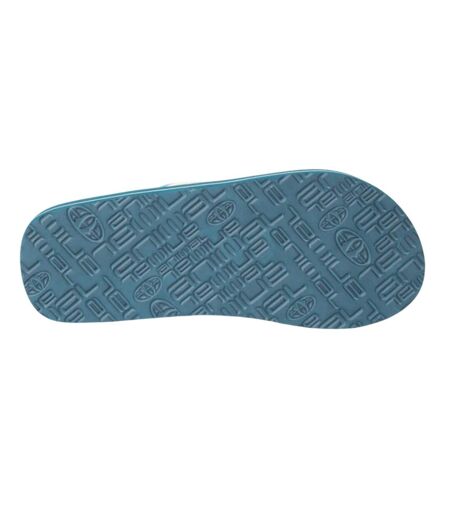 Womens/ladies Swish Patterned Flip Flops Turquoise Animal