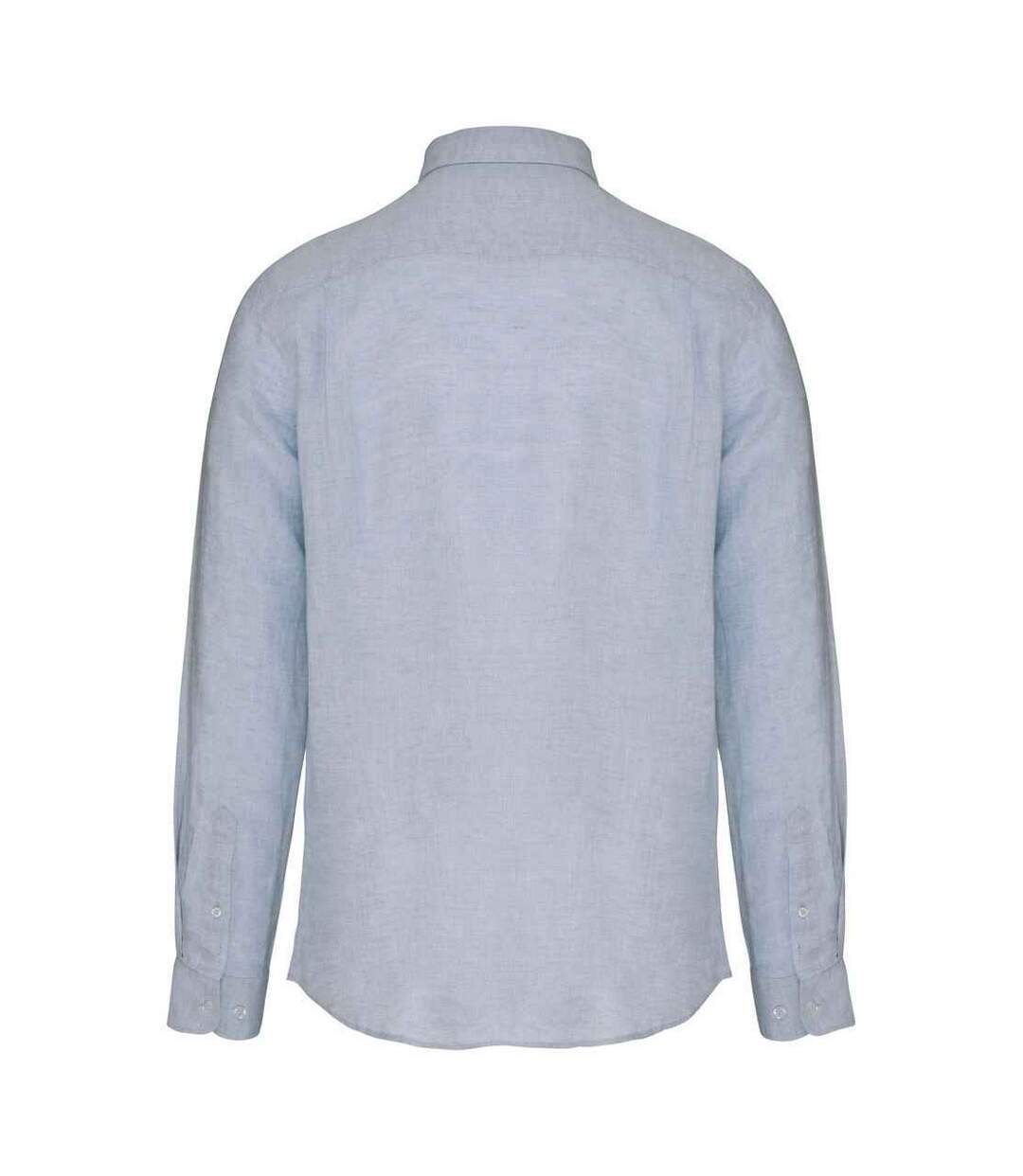 Mens linen long-sleeved shirt linen blue Native Spirit