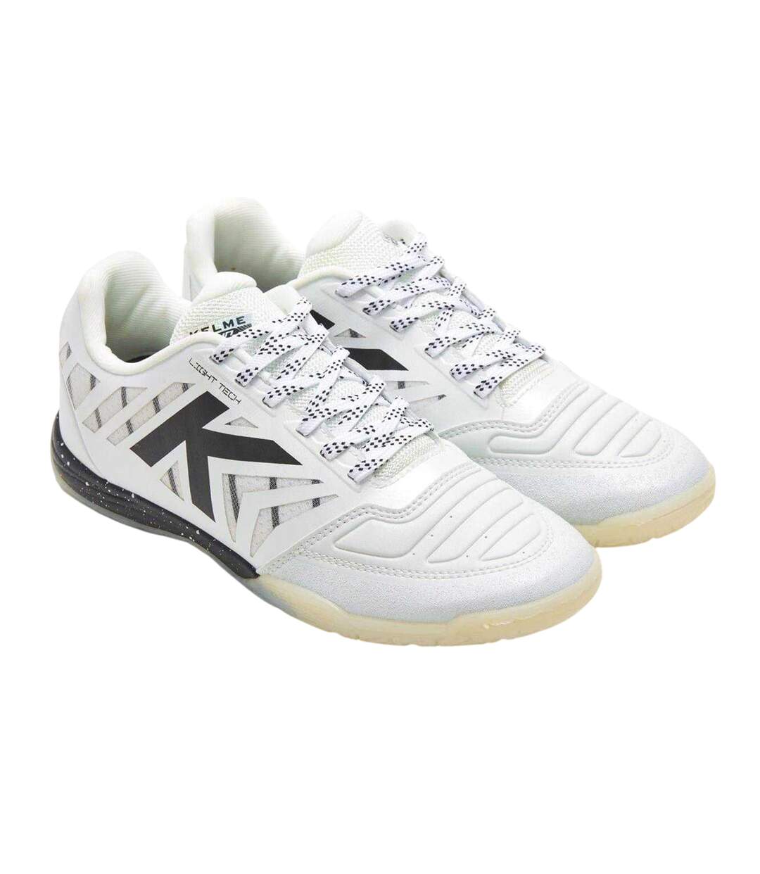 Mens All In Black Flat Trainers White Black Kelme-3