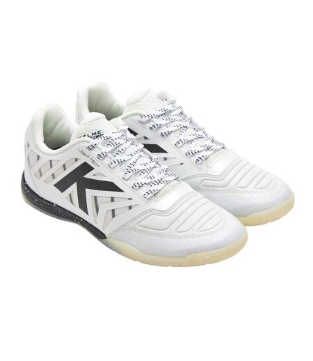 Mens All In Black Flat Trainers White Black Kelme