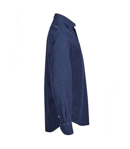 Chemise Manches Longues Homme Bleu Denim Tee Jays