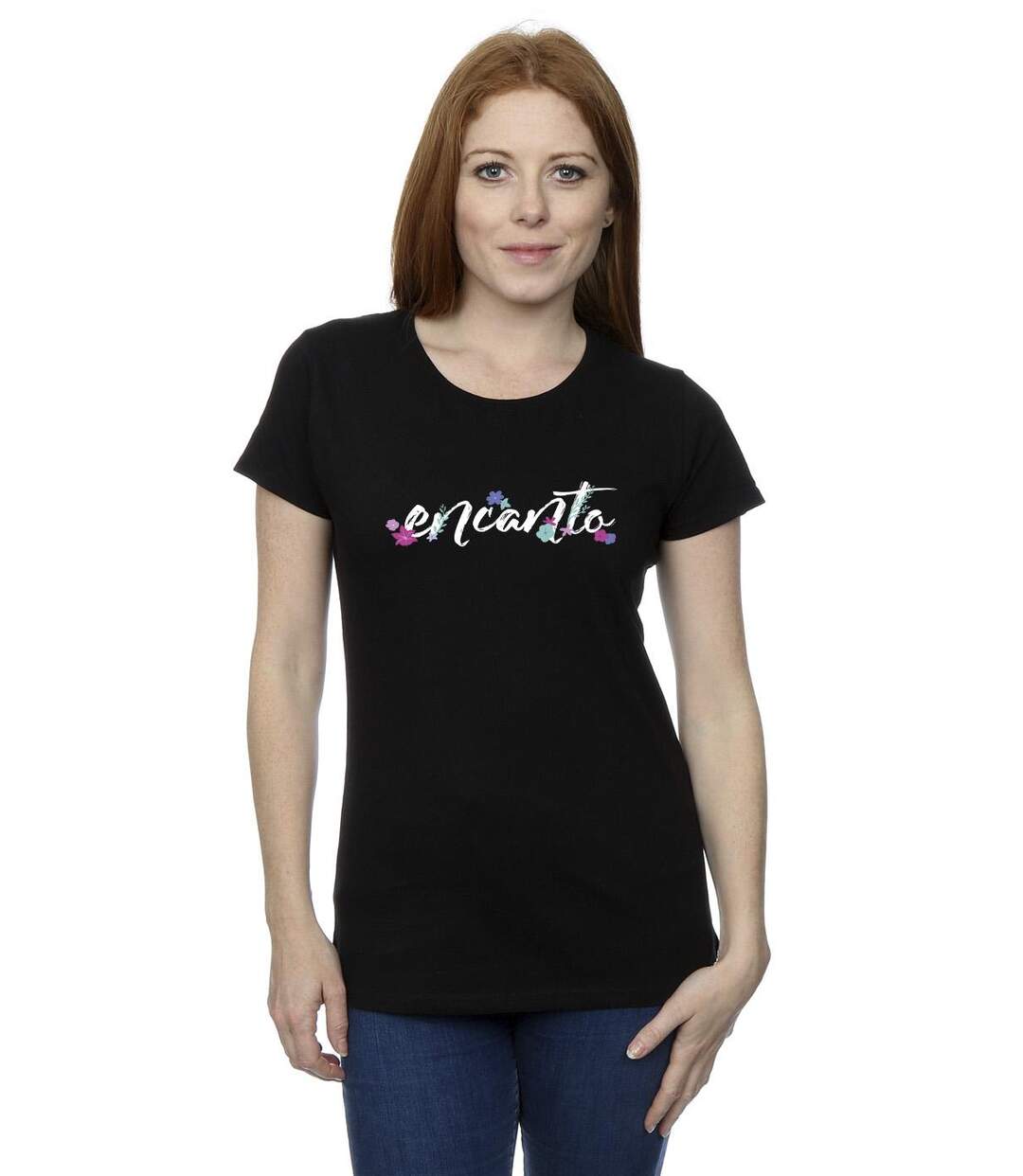 Disney - T-shirt ENCANTO LOGO - Femme (Noir) - UTBI19544-2