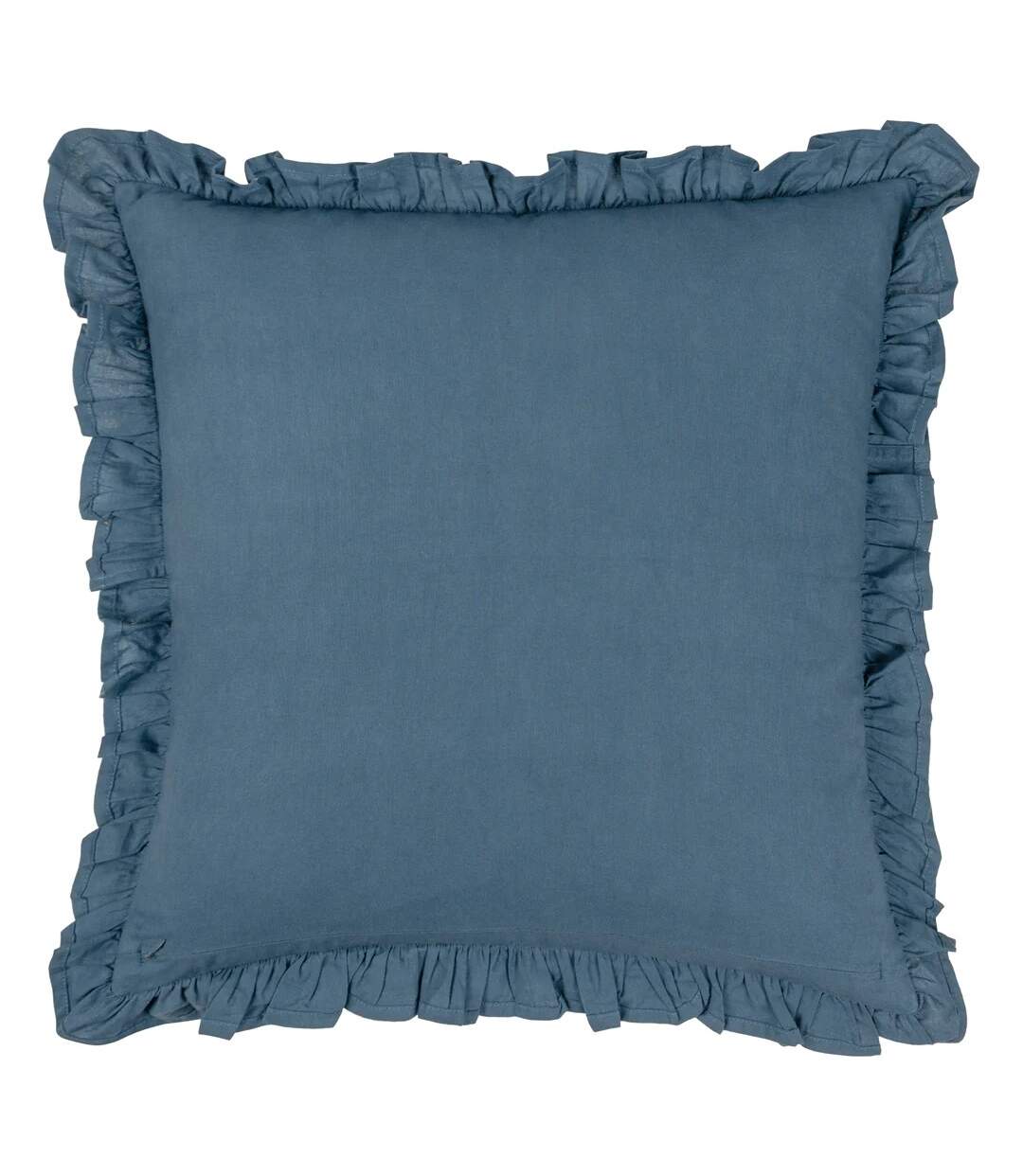 Montrose pleated floral cushion cover 50cm x 50cm french blue Paoletti-2