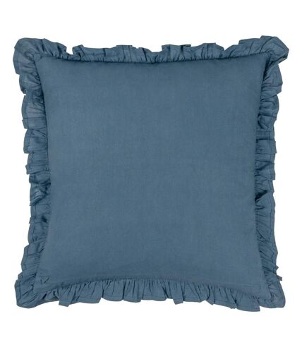 Montrose pleated floral cushion cover 50cm x 50cm french blue Paoletti