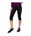 Womens/ladies Cycling Capri Shorts Black Muddyfox-4