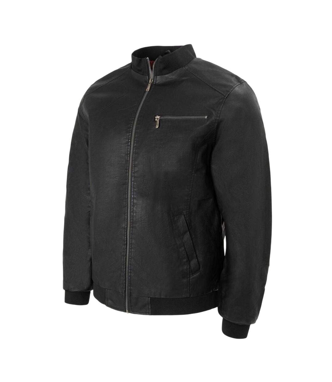 Mens Washed Bomber Jacket Black Firetrap-3
